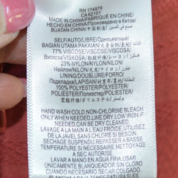 BCBGMaxazria M Asymmetrical Dress Lace Up Corset Type Front Terracotta - Picture 7 of 8